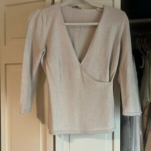 Ann Taylor thick woven silk blouse great condition